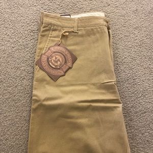 NWT BEIGE Men 38*30 classic chinos pants